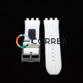 Каучуковий ремінець для годинника Swatch Mister Chrono білий RKS-004 - 2